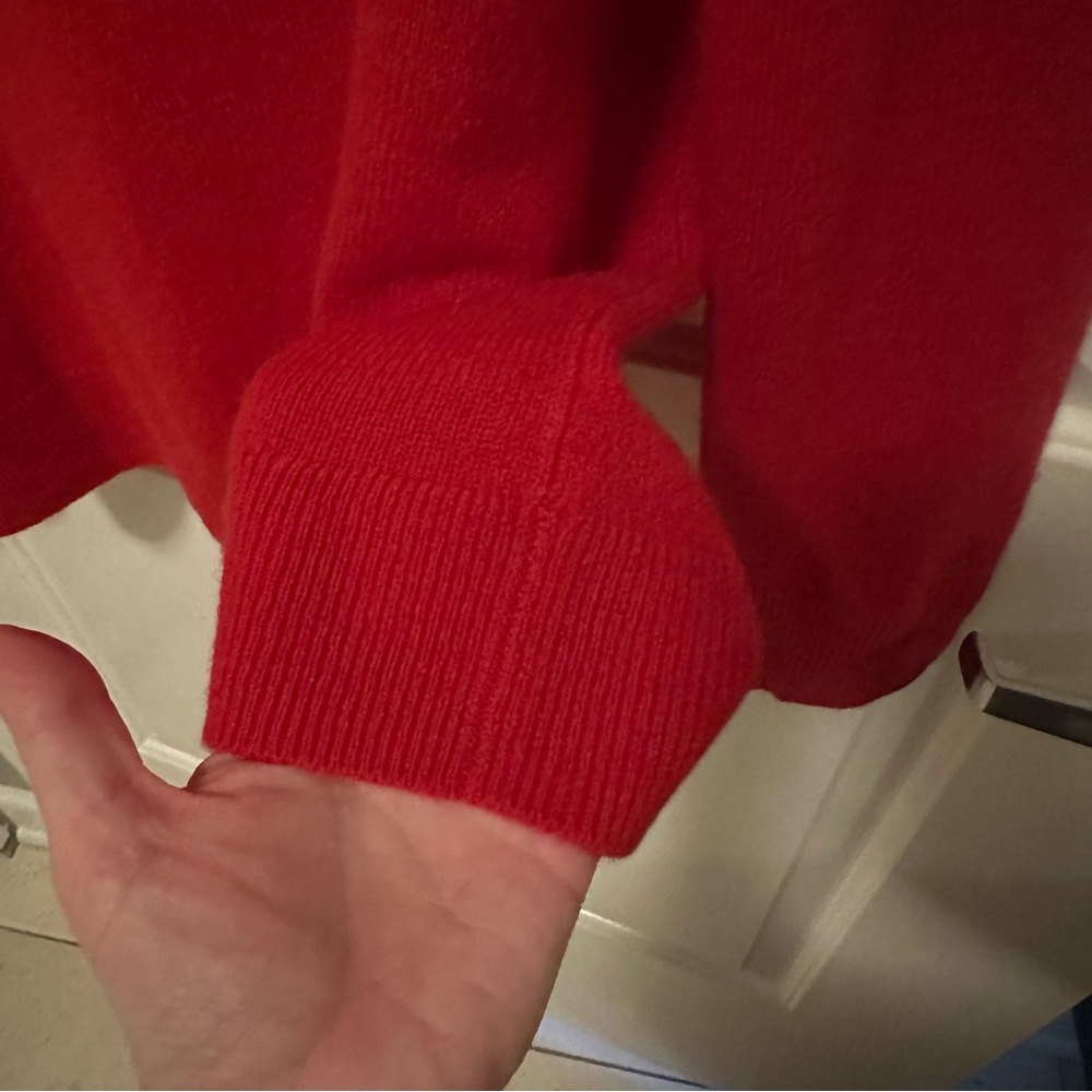 Nordstrom red 100% cashmere crewneck sweater Size XXL - Picture 4 of 13